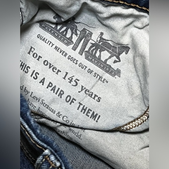 Levi's 505 Jeans Mens Size 40 X 30 Blue Regular Straight Flex Measures 40 X 30 B - Picture 6 of 8